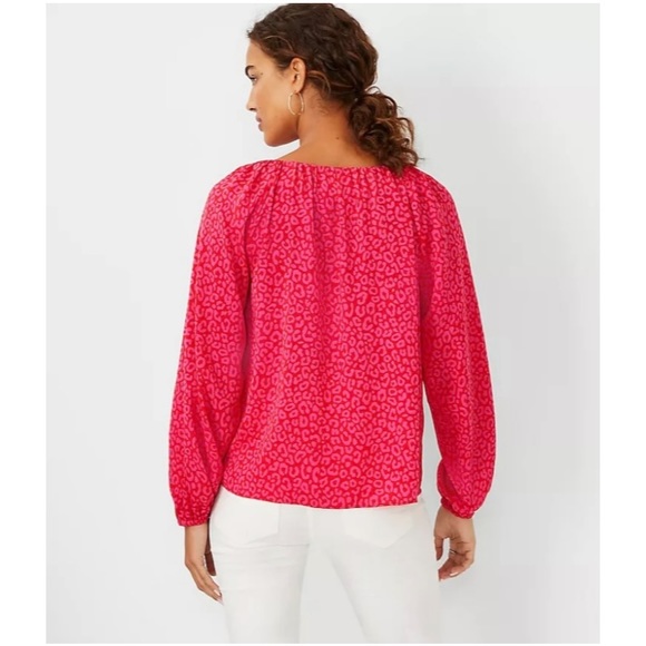 ANN TAYLOR CHEETAH PRINT BLOUSE SIZE X SMALL - Picture 2 of 9
